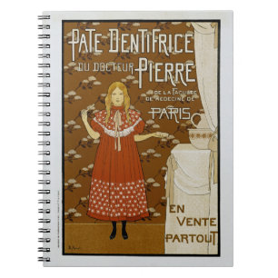 French Art Nouveau Toothpaste Ad Notebook