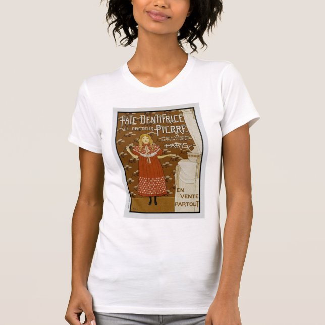 French Art Nouveau Toothpaste Ad T-Shirt (Front)