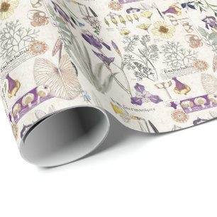 French Art Nouveau Vintage Flowers Wrapping Paper