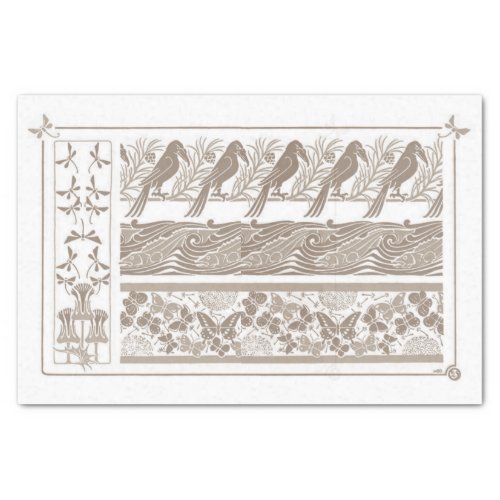 French Art Noveaux Design 1890 Decoupage Tissue Paper