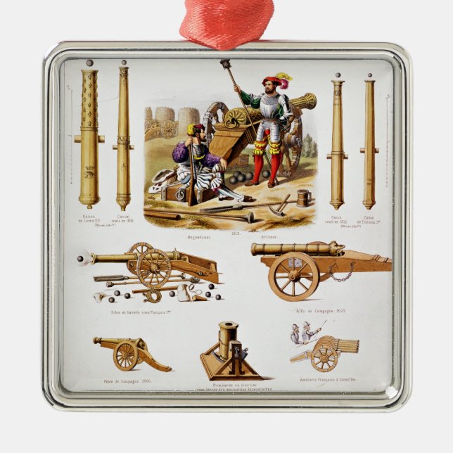French artillery metal ornament (Front)
