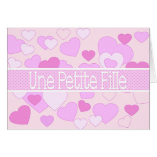 French Baby Girl congratulations Cards