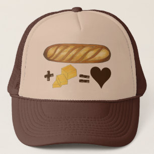 French Baguette Bread Loaf Butter Foodie Food Trucker Hat