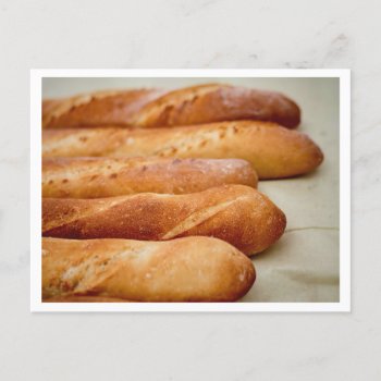 French Baguette Bread Photo Postcard by SayWhatYouLike at Zazzle