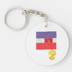 French Baguette Double Sided Keyring