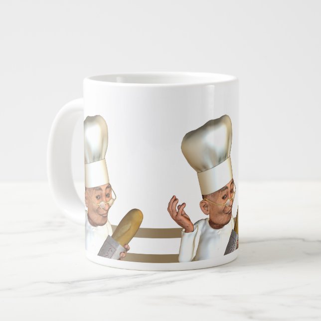 French Baker Giant Coffee Mug (Front Left)