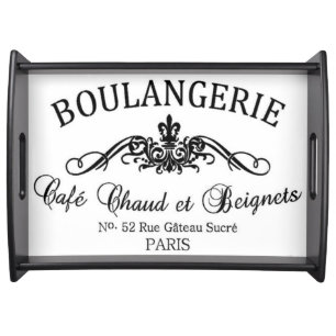 French Bakery Advertisement Serving Tray