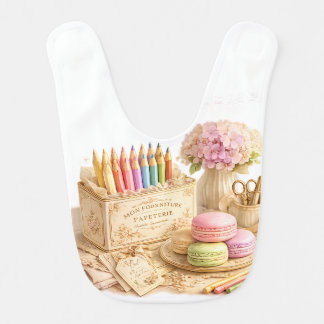 French Bakery Baby Bib | Paris Patisserie Macaron 