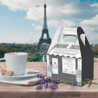 French Bakery Cafe Patisserie Black Favor Box