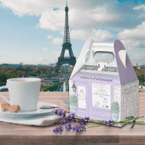 French Bakery Cafe Patisserie Lavender Favor Boxes