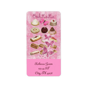 french bakery pastry cookies cake dessert label