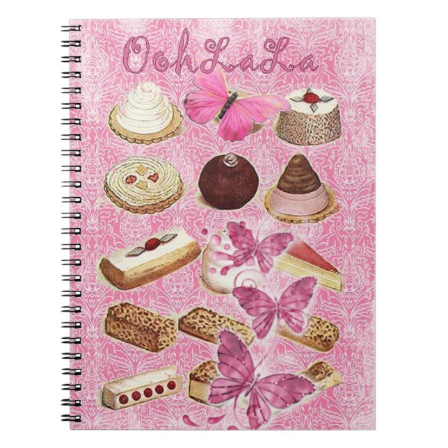 french bakery pastry cookies cake dessert notebook (Front)