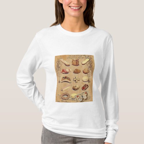 french bakery pastry cookies cake dessert T_Shirt