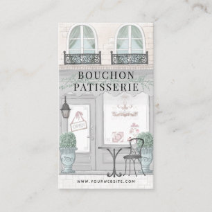 French Bakery Patisserie Cafe Gray Business Card