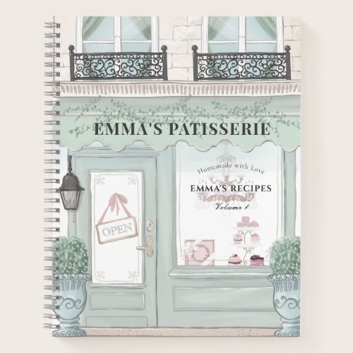 French Bakery Patisserie Cafe Green Recipe Notebook French Bakery Patisserie Cafe Green Recipe Notebook