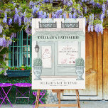 French Bakery Patisserie Green Bat Mitzvah Welcome Foam Board<br><div class="desc">This cute french cafe/bakery/patisserie/paris theme girl's Bat Mitzvah welcome foam board features a cream background with a french patisserie/bakery/cafe storefront in pistachio green. Personalize for your needs. You can find more matching products at my store.</div>