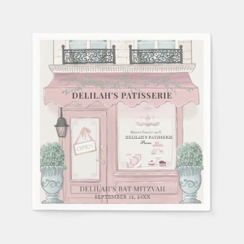 French Bakery Patisserie Paris Pink Bat Mitzvah