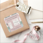 French Bakery Patisserie Paris Pink Bat Mitzvah Square Sticker<br><div class="desc">This cute french cafe/bakery/patisserie/paris themed girl's Bat Mitzvah sticker features a cream background with a french patisserie/bakery/cafe storefront in pink. Personalize for your needs. You can find more matching products at my store.</div>