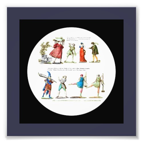 French Ballet Characters Vintage Photo Print