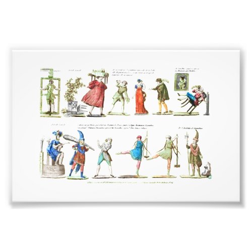 French Ballet Characters Vintage Photo Print