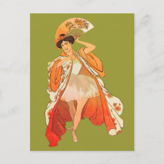 French Ballet Costume Japanese Asian Vintage Postcard
