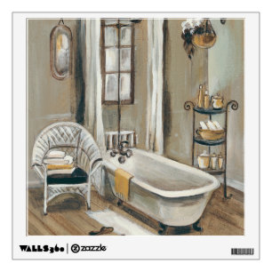 French Bathroom with Bathtub Wall Decal