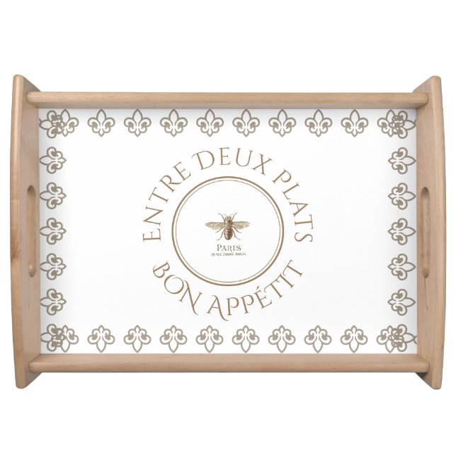 French Bee Bon Appetit Fleur de Lis Serving Tray (Front)