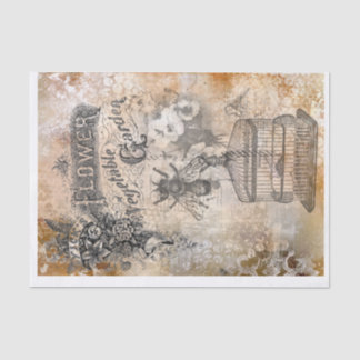 French Bee ephemera decoupage Tissue Paper