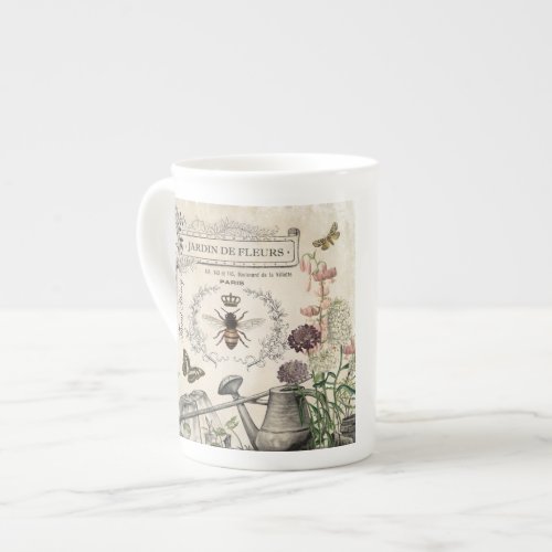 FRENCH BEE GARDEN BONE CHINA MUG