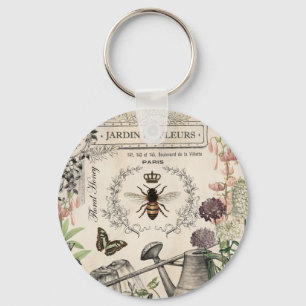 FRENCH BEE GARDEN KEYCHAIN