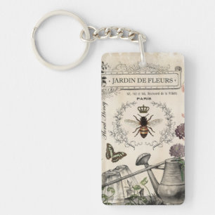 FRENCH BEE GARDEN KEYCHAIN