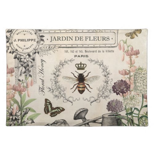 FRENCH BEE GARDEN PLACEMAT