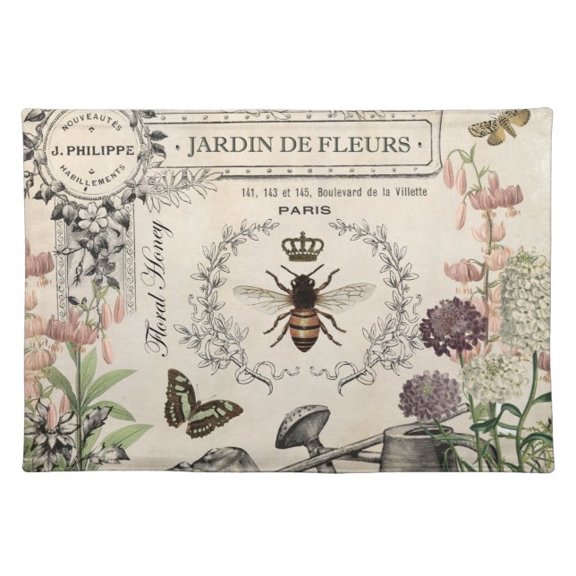 FRENCH BEE GARDEN PLACEMAT (Front)