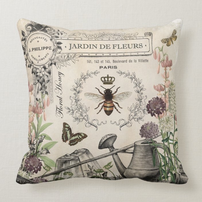 bee throw pillow