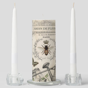 FRENCH BEE GARDEN UNITY CANDLE SET