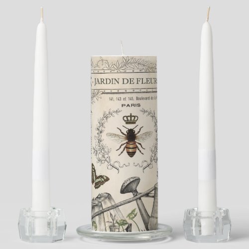 FRENCH BEE GARDEN UNITY CANDLE SET