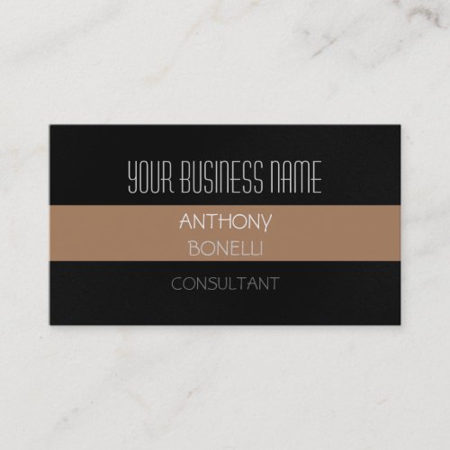 French Beige Dark Gray Charming Business Card