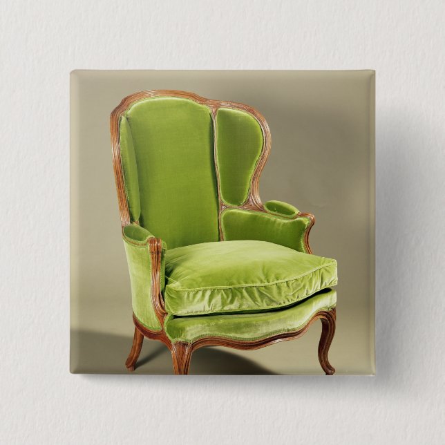 French bergere chair, c.1725 button (Front)