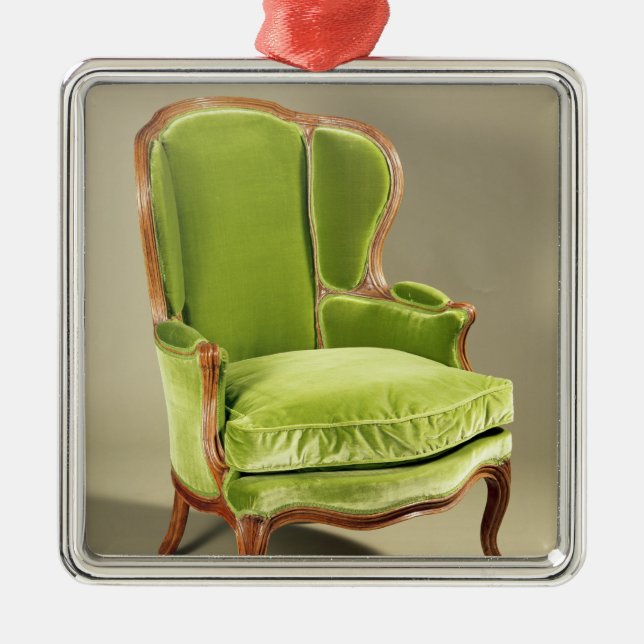 French bergere chair, c.1725 metal ornament (Front)