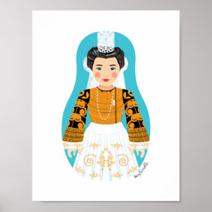 French, Bigoudène Matryoshka Poster