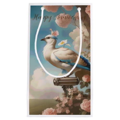 French Bird Blue Small Gift Bag