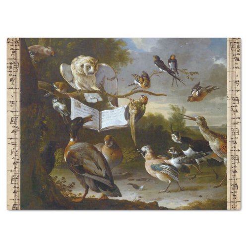 FRENCH BIRD CONCERT PAINTING TISSUE PAPER