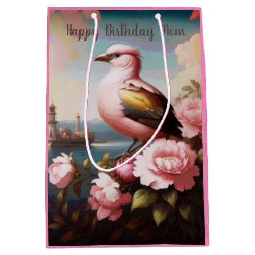 French Bird Pink Gift Bag