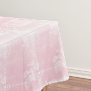 French-Birdcage-White on Shell-Pink Tablecloth