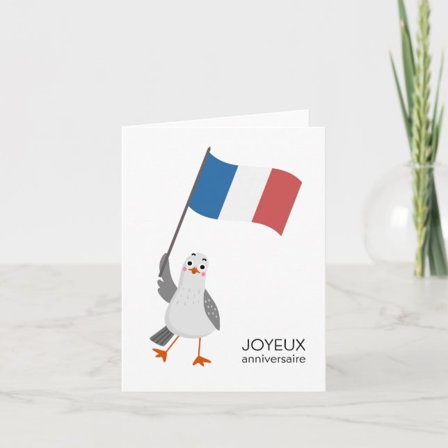 French Birthday Card – Joyeux anniversaire (Front)