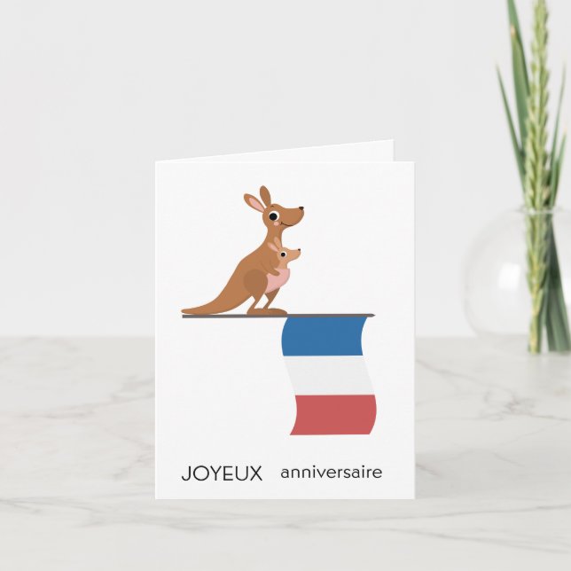 French Birthday Card – Joyeux anniversaire (Front)