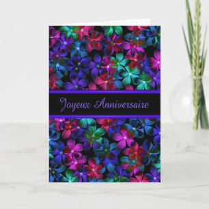 French Birthday Florial Dream Card- Blank Card