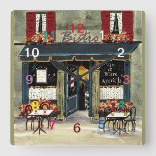 French Bistro Acrylic Wall Clock