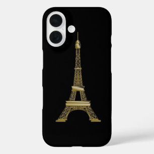 French Black & Gold Eiffel Tower iPhone 16 Case