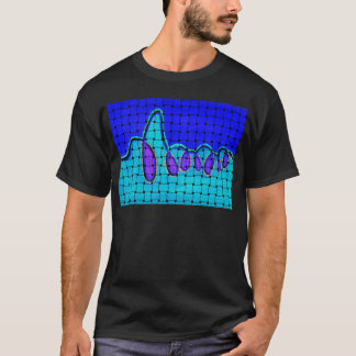 French Blue Abstract with Woven Texture T-Shirt